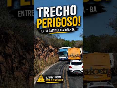 Ultrapassagem em Trecho Apertado Assusta Motoristas na Bahia. #quasedeuruim #likeforlikes #caminhão