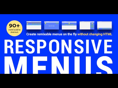 Instant Responsive Menus Tutorial. (HTML, CSS and jQuery)
