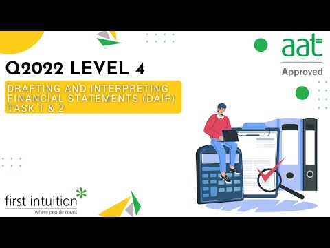 AAT Q2022 Level 4 Drafting and Interpreting Financial Statements (DAIF) Task 1 & 2 - First Intuition