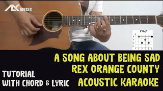 Rex Orange County - “A Song About Being Sad” [ Acoustic Karaoke with Chord &amp; Lyric ]