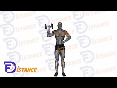 Développé épaules unilatéral debout avec haltère - Exercice Développé épaules unilatéral debout avec haltère en vidéo