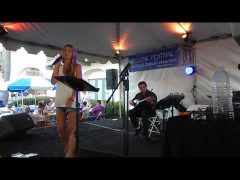 Athena Andreadis sings her first song at the 2016 San Juan Capistrano Greek Festival