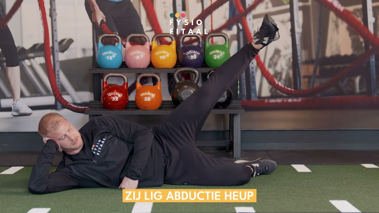 Video thumbnail: Zij lig abductie heup — instructievideo