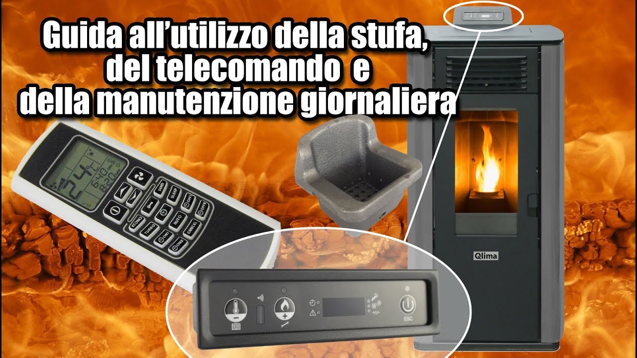 Stufe a pellet, Telecomando, Display, Manutenzione giornaliera - Miglior tutorial sull'utilizzo