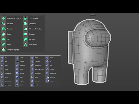 Modelling Among Us Character Ready to Rig Cinema 4D Tutorial