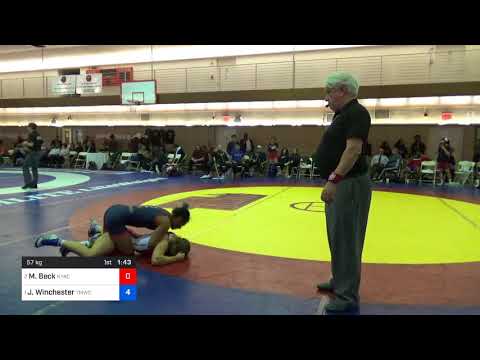 2018 Bill Farrell Memorial International/Women's Freestyle 57 3rd Place - Michela Beck (NYAC) Vs.