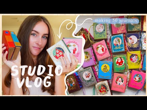 studio vlog  making journals packing orders creating content