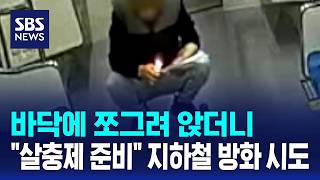바닥에 쪼그려 앉더니..살충제 준비 지하철 방화 시도 / SBS