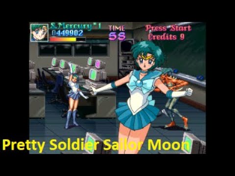 Pretty Soldier Sailor Moon Arcade (1995) Sailor Mercury / Full Playthrough