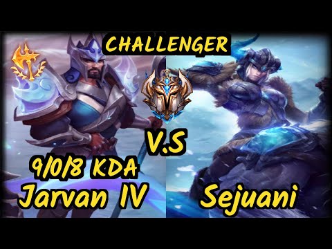 G2 Jankos (JARVAN IV) vs SEJUANI - 9/0/8 KDA JUNGLE CHALLENGER GAMEPLAY - EUW v9.7