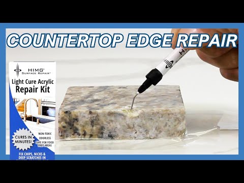 How to Repair A Chipped Countertop Edge Using the HIMG Light Cure Acrylic Repair Kit