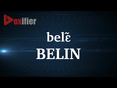 How to Pronunce Belin in French - Voxifier.com
