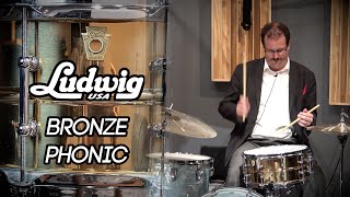 Video thumbnail for Ludwig 6.5x14" LB552T Bronze Phonic Snare Drum - Polished Bronze w/ Tube Lugs by Steve Maxwell Drums