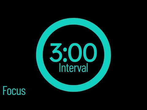 3-Minute Interval Timer (NO BREAKS) | Silent Till Countdown
