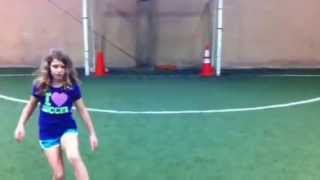 Paige's last kick of the day...