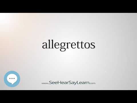 allegrettos (Every English Word Pronounced) 📕🔊🗣️😎✅