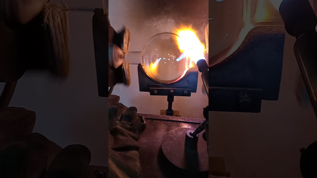 round bottom of laboratory glassware