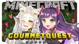 【#minecraft 】コミュ障人魚とギャル小悪魔が行く、ぐるめくえすと拠点編！！2【#グルメクエスト 】