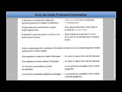 Curs de limba Franceza Intermediari (tema+vocabular) -  Lectia 14