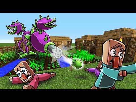 Minecraft | MUTANT PLANT VS ZOMBIE ATTACKS BASE! (Base vs Monster Challenge)