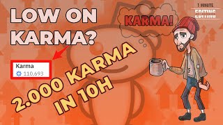 How to get 2000 Reddit Karma FAST