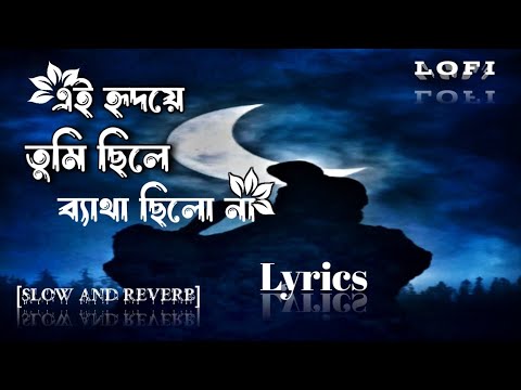 এই হৃদয়ে তুমি ছিলে ব্যাথা ছিলোনা | Bondhu Amar Rater Akash|  Lyrics song| lofi, slow and Reverb song