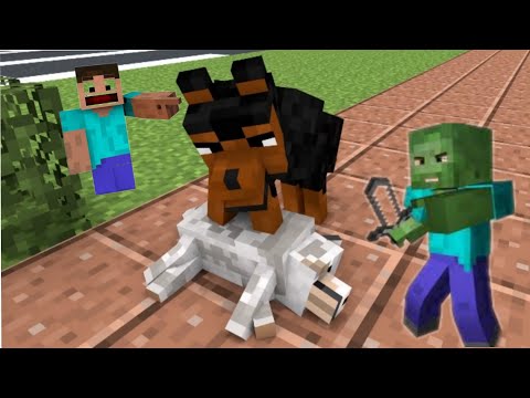 Monster School R.I.P Herebine Dog Saddest Ending Minecraft Animation