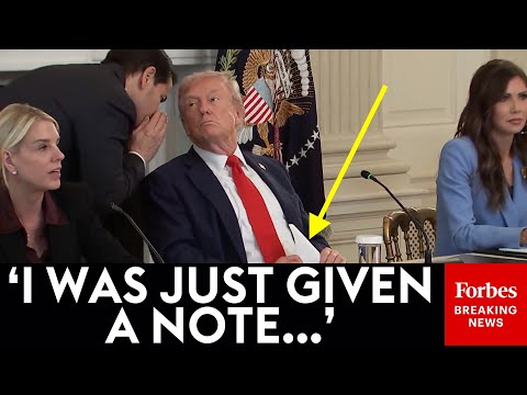 BREAKING: Rubio Delivers Surprise Note To Trump During Roundtable—Then Trump Reveals What It Says