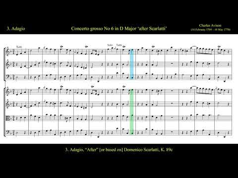Concerto grosso No 6 in D Major ‘after Scarlatti’. Charles Avison. Brandenburg Consort. Roy Goodman.