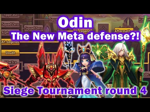 Siege Tournament Round 4. Odin the New Siege Meta Defense! - Summoners War