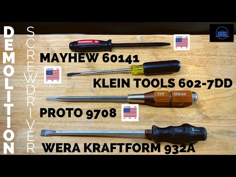 Demolition Screwdriver (Mayhew, Klein Tools, Proto, Wera)