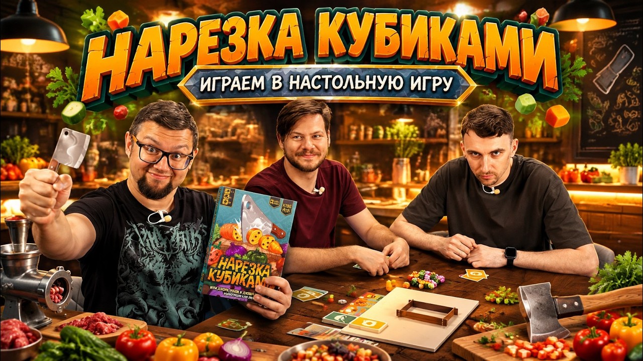 НАРЕЗКА КУБИКАМИ 🎲🪓 играем в настольную игру