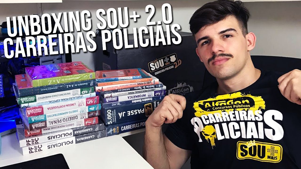 UNBOXING SOU+ 2.0 CARREIRAS POLICIAIS! O CURSO VALE  A PENA ?