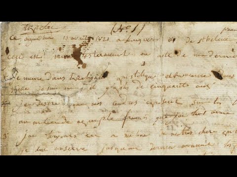 Napoleon in exile on St Helena. 6: His last will and testament