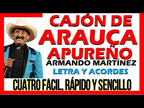 CAJÓN DE ARAUCA APUREÑO. Letra y Acordes para Principiantes. CUATRO FÁCIL, RÁPIDO Y SENCILLO