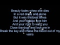 Evans Blue - In a Red Dress and Alone (Lyrics)