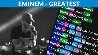 Eminem - Greatest | Lyrics, Rhymes Highlighted