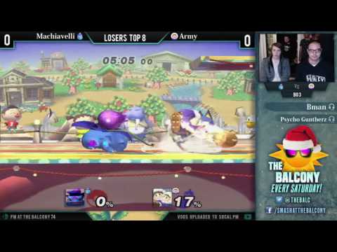 PM @ the Balcony 74 - Losers Top 8 ft. Machiavelli (Ivysaur) VS Army (Ice Climbers)