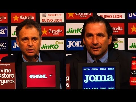 Rueda de prensa de Joaquín Caparrós y Juan Antonio Pizzi posterior al derbi frente al Valencia CF