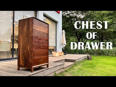 Dovetail Joint for Drawer_#final / [vlog] 목공 짜맞춤 서랍장 가구 hamin park chest of drawer  kamin  carpenter