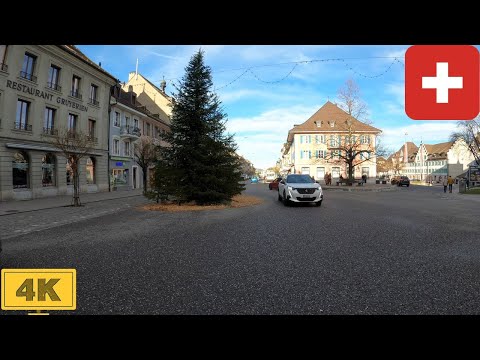 Bulle, Switzerland  | Winter 【4K】Canton of Fribourg