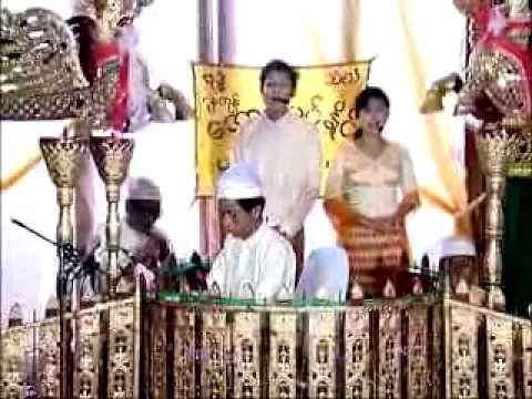 HTWE OO MYANMAR Show de marionetes tradicional - Teatro de marionetes - Yangon-Myanmar.flv