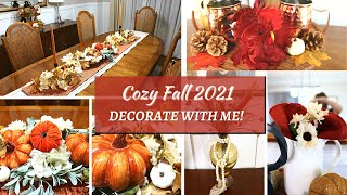 Cozy Fall 2021 Dining Room Decorate with Me | Cozy Fall Dining Room | Cozy Traditional Decor