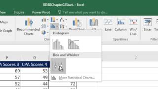 Download the video "Basic Excel Business Analytics #26: Box & Whisker Plot. Chart Example in Excel 2016."