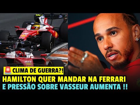 HAMILTON QUER MANDAR NA FERRARI? PRESSÃO SOBRE VASSEUR AUMENTA!