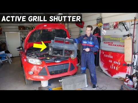 FORD FOCUS MK3 RADIATOR SHUTTER REPLACEMENT REMOVAL. ACTIVE GRILLE SHUTTER
