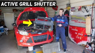 FORD FOCUS MK3 RADIATOR SHUTTER REPLACEMENT REMOVAL. ACTIVE GRILLE SHUTTER
