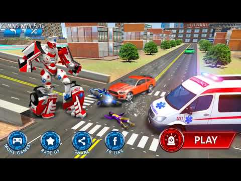 Transformation Van Emergency Drive #01 Ambulance Robot City Rescue Simulator - Android GamePlay