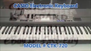 Video thumbnail for Casio Electronic Keyboard CTK-720 Functions Test Overview Review (ASMR?) by MR. G