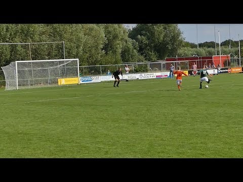 Dylan Oudendag scoort 0 - 1 (DVV 1 - Groessen 1, 03-09-2017)